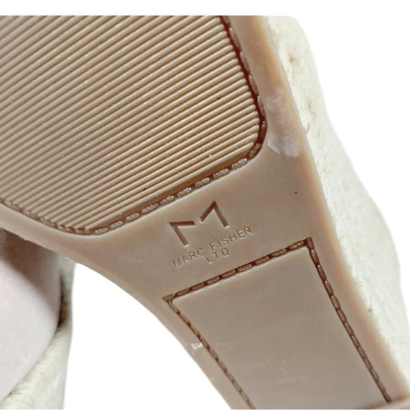 Marc Fisher alita platform wedge espadrille sandal sz 9.5 new in box light pink - Picture 8 of 8